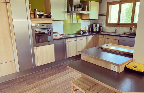 Ruedisbach Apartment | Cosy apartment for 8 people with hot tub, WIFI, TV, balcony and pets allowed