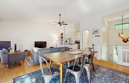 Quechee Condo | Cozy condo w/balcony, river view, electric woodstove, w/d, wifi, kitchen, a/c