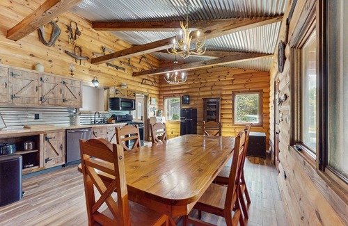 Lookout Mountain Cabin | Cozy mountain cabin with fire pit, outdoor kitchen & scenic yard