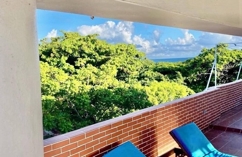 Ensanche Miramar Apartment | Cozy Studio Near the Sea plus Terrace Reliable Wifi and Equipped Kitchen.