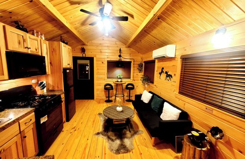 Comfort Cabin | Cozy tiny cabin in enchanting Richlands w/King Suite, hottub