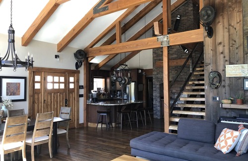 Shasta County House | Creekside Mountain Home with private waterfall & farm near Lassen Burney Shasta