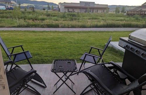 Swan Valley House | Creekside Swan Valley home with epic mountain views, patio, BBQ, & central AC