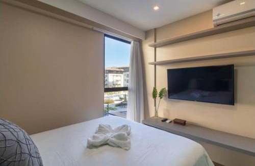 Ipojuca Apartment | Cupe Beach Living - Flat Luxo 2 suítes decorado térreo frente piscina