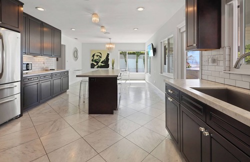 Middletown House | Custom home with cabana, heated pool, spa and view