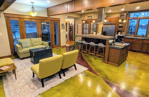 Koontz Lake House | Custom~Unique Lakefront - Panoramic, HotTub-Swim-Dock your boat,