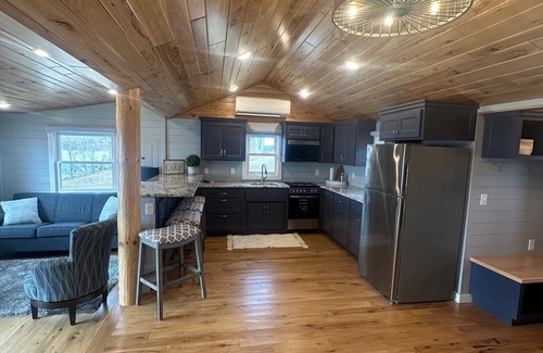 Faribault Cabin | Cute & Cozy Cabin at Le Mieux Resort on Cedar Lake with an Incredible View