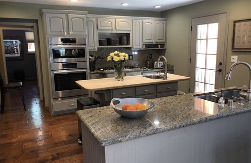 Cedar Flat House | Designer Furnishings, gas fireplace, huge sunny deck w/hot tub, chef's kitchen