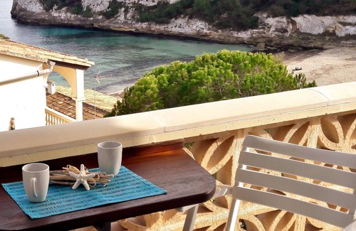 Cala Anguila-Cala Mendia Apartment | DM: Directly on the beach, terrace, sea view & garden