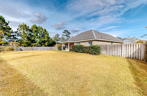 Pooler House | Dog-friendly home with large yard, open layout, primary suite, W/D, & AC