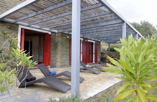 Andros House | Double Suite with Side Sea View