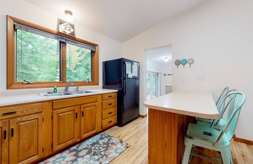 Empire House | Downtown home with a firepit, deck, washer/dryer, fireplace - near the beach