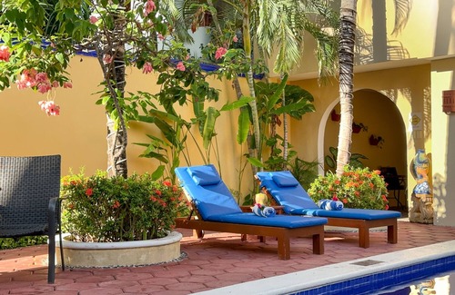 Puerto Morelos Apartment | Economical hotel style room with queen bed & bathroom w shower