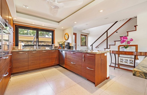 Downtown Lahaina House | Elegant Puamana Home with top quality finishes, AC, w pool in tropical oasis.