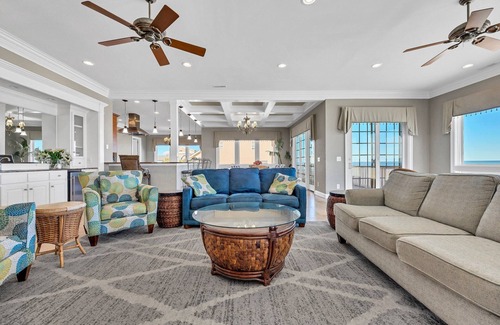 Inlet Harbour House | Fall availability! Gated community, oceanfront, pool, spa, firepit, elevator!