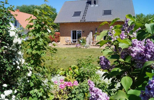 Fuhlendorf House | Fantastic FH, terrace, fireplace, close to the Baltic Sea, Bodden view, close to the beach