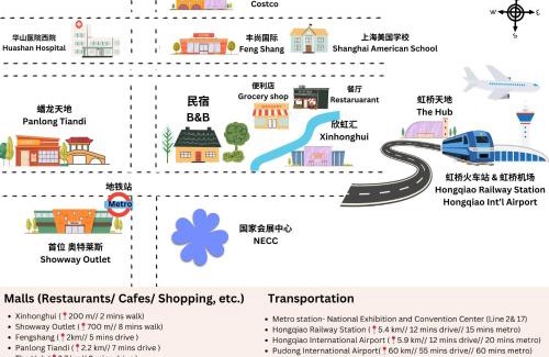 Minhang Apartment | Flaneur Shanghai Hongqiao B&B Near National Exhibition and Convention Center