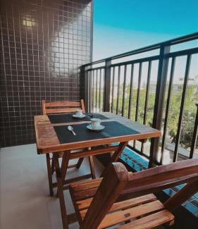 Jardim Oceania Hotel | Flat a 50 metros da praia + piscina e área gourmet