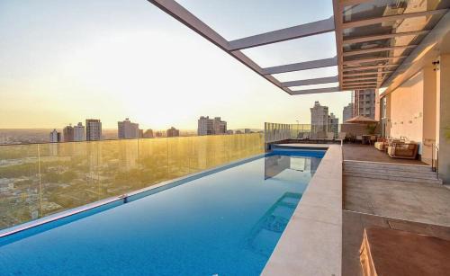 Setor Bueno Apartment | FLAT DIFERENCIADO EM GOIÂNIA, SETOR BUENO, Ed DNA, SACADA PRIVATIVA DESCOBERTA COM JARDIM, PISCINA, ACADEMIA, GARAGEM, MINIMO 2 NOITES