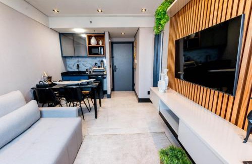 Alphaville Industrial Apartment | Flat equipado em otima localizacao, Wi-Fi e lazer