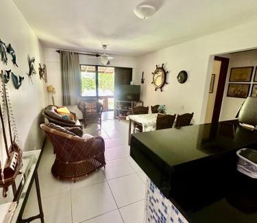 Jenipabu Apartment | Flat Guarajuba 4 quartos térreo à Beira Mar - pé na areia - governança com arrumadeira e Wi Fi inclusos