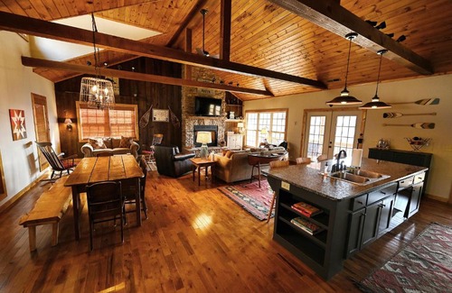 Topton Villa | Flying Squirrel Lakeview House - Spacious House with Private Deck and Hot Tub