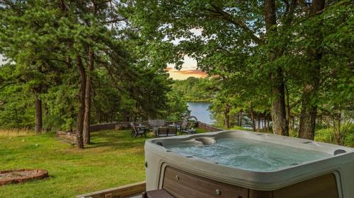 Long Pond House | For Lake Sake by AvantStay Lakefront Hot Tub View