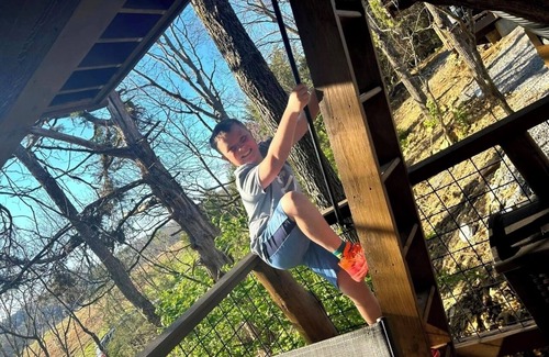 Sevierville Cabin | Fun Adventure Treehouse - 20ft Slide + Sleeps 6