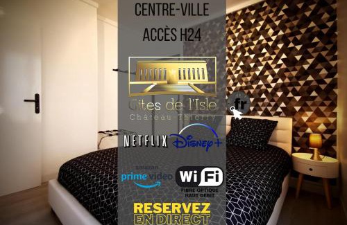 Chateau-Thierry Apartment | Gîtes de l'isle Centre-Ville - WiFi Fibre - Netflix, Disney, Amazon - Séjours Pro
