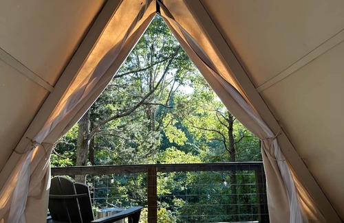 Talladega Cabin | G-1 Glamp in Bohamia - 268 acre forest retreat