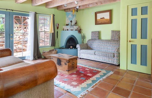 Canoncito House | Glorieta Mesa Retreat | Pet Friendly + Gardens & Koi Pond!