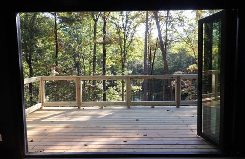 Roaring River Cabin | Gotham City Cabins!nSecluded “Custom Modern Cabin” overlooking Private Pond.