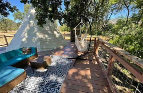 Upper Lake RV Rental | Hidden Oasis! Unique Teepee Stay w/Farm Animalsn