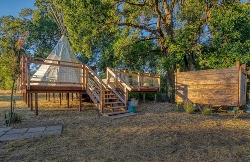 Upper Lake RV Rental | Hidden Oasis! Unique Teepee Stay w/Farm Animalsn