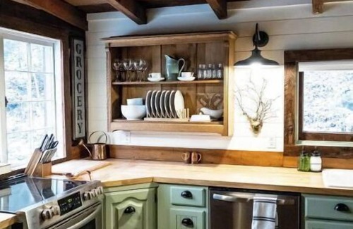 Hendersonville Cabin | Historic Log Cabin, Dreamy Loft Suite, Stone Frpl.