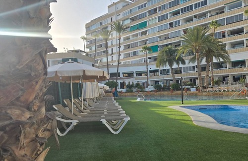 Playa del Ingles Apartment | Holiday Studio 'Loft Dreams Koka' with Shared Pool and Garden