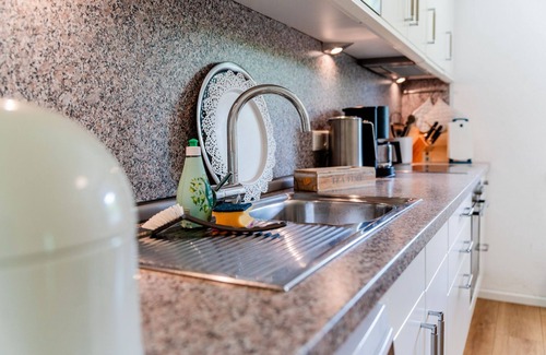 Langballig House | Holiday Home 'Seeblick' with Sea View, Private Terrace and Wi-Fi