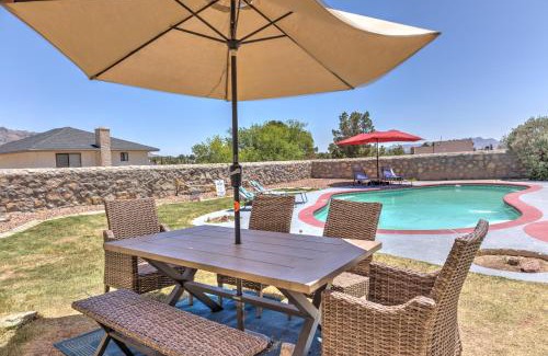 El Paso House | Home with Mountain View/Pool/Tub