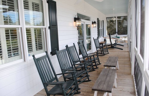 North Litchfield Beach House | Home with screened porch, deck, hammock and easy beach access located at North Litchfield Beach.