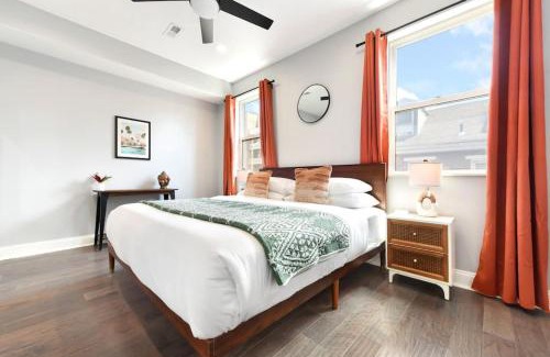 Lower Lawrenceville House | HostWise Stays - The Charlotte - Rooftop patio, Garage Parking, Prime Location, Large 3 Story Home