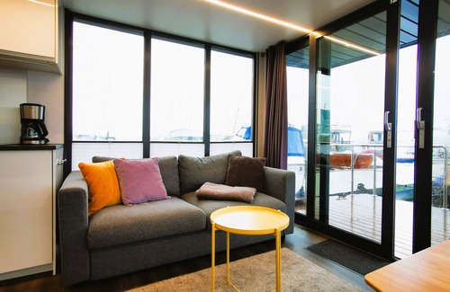 Schleswig Boat Rental | Houseboat Fjord Serina with bio-sauna and roof terrace in Schleswig