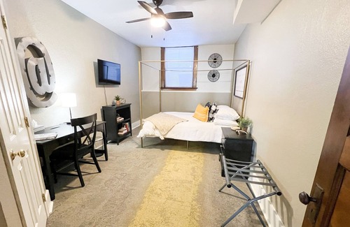 Dallas Center Apartment | Huge Lower Level Suite in 1913 Historic Church