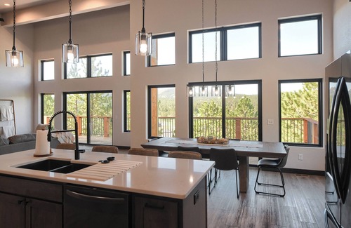 Sturgis Cabin | Incredible Views from Multi-Level Deck, Paved Roads, Hot Tub, Spacious Home!