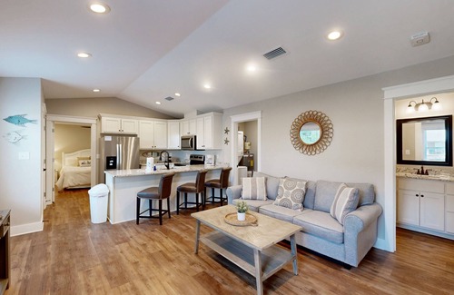 Dauphin Island House | Inviting home near the beach with balcony, full kitchen, central AC, & W/D