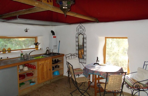 Zafarraya House | La Carpa.Bigtop in a woodland setting