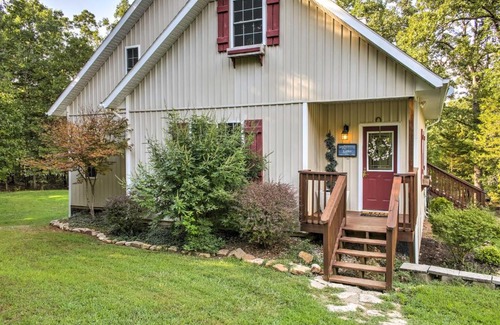 Blue Eye House | Lakefront Blue Eye Cottage with Hot Tub and Fire Pit!