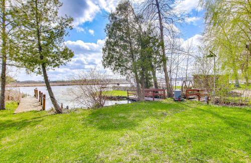 Campbellsport House | Lakefront Campbellsport Retreat with Dock and Yard!