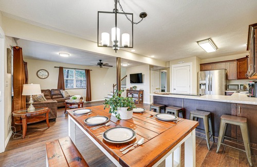 Blue Eye House | Lakeside Blue Eye Escape w/Game Room & Hot Tub!