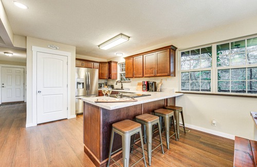 Blue Eye House | Lakeside Blue Eye Escape w/Game Room & Hot Tub!