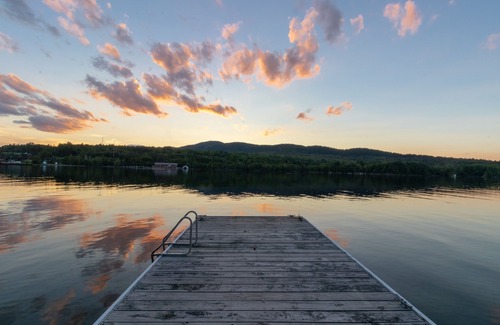 Greenville Junction House | Lakeside Lodge with Amazing Water Views, Screened Porch, Dock, & Firepit